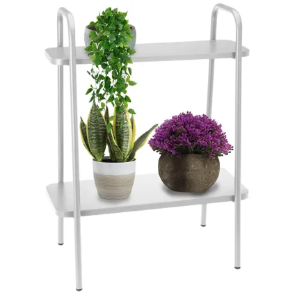 Pro Garden Plantenrek/plantentafel - wit - metaal - 50 x 26 x 66 cm 2