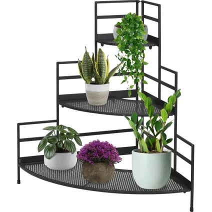 Pro Garden Plantenrek- zwart - metaal - 84 x 60 x 84 cm - inklapbaar 2