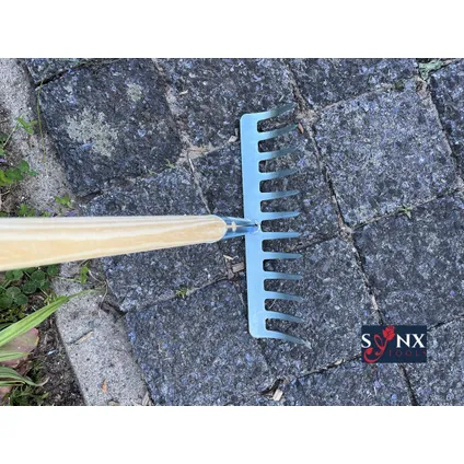 Synx Tools Râteau de Jardin Râteau Galvanisé 12 Dents - Complet Incl. tige de 160 cm 6