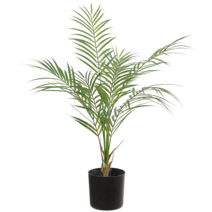 Louis maes Kunstplant - palm - Dypsis Lutescens - in pot zwart - 60 cm