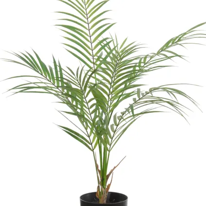 Louis maes Kunstplant - palm - Dypsis Lutescens - in pot zwart - 60 cm 2