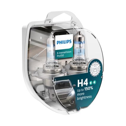 Philips 12342XVPS2 X-treme Vision Pro150 H4 2 stuks