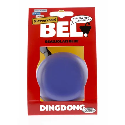 Niet verkeerd Fietsbel Ding dong Beaujolais Blauw 8cm 3
