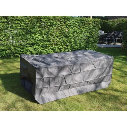 Perel Buitenhoes voor tafel tot 140 cm, grijs, rechthoekig, 105x145x75cmRechthoekig, Geweven plypropyleen 2