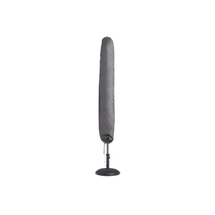 Perel Housse d'extérieur pour parasol à bras libre, XXL, gris, 295 cm x 70 cm 2