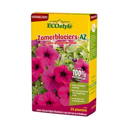 ECOstyle Zomerbloeiers-AZ organische mest 25 planten 800gr