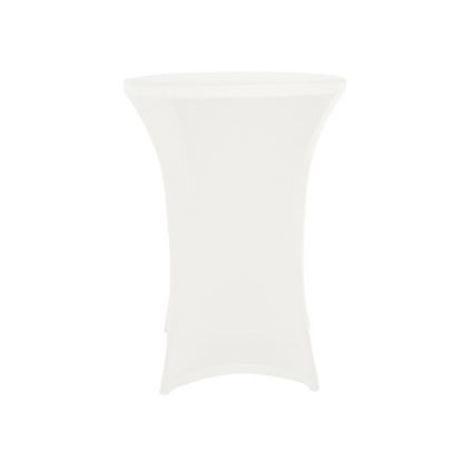 Perel Housse pour table mange-debout, blanc, rond, Ø 80 cm x 100 cm