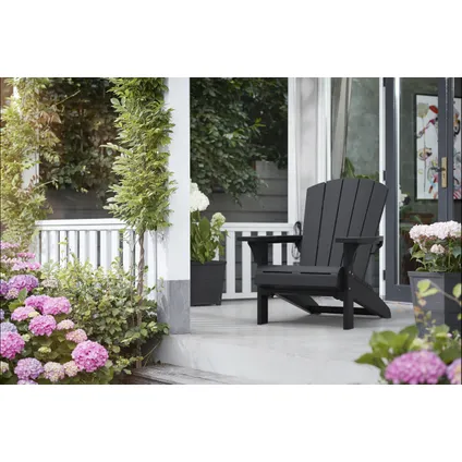 Chaises de jardin Keter Troy Adirondack avec table Luzon - 81x80x96,5cm - Graphite 4