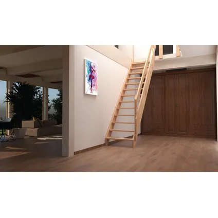 Escalier de meunier "RUSTIC70" - Bois de pin - Largeur 70cm - Hauteur 280cm - Gain de place 2