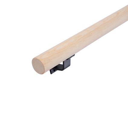 HANDYSTAIRS houten trapleuning - ronde leuning Ø 38 mm - grenen - 150cm - rechte uiteinden