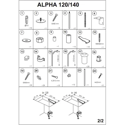 HandyStairs ruimtebesparende spiltrap "Alpha" - 299 cm hoog - Trapgat 145x75 cm - 12 grenen treden 4