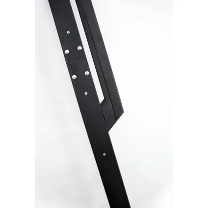 Escalier extensible - H=152 cm - Marches en hêtre - métal blanc 6