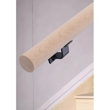 HANDYSTAIRS houten trapleuning - ronde leuning Ø 38 mm - eiken - 150cm - rechte uiteinden 2