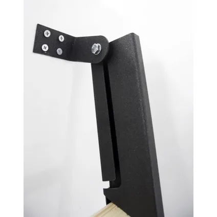 Escalier extensible - H=152 cm - Marches en pin - métal noir 5
