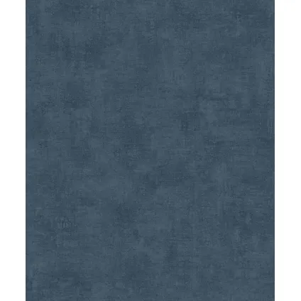 Papier peint vinyle uni grain bleu foncé