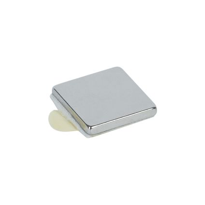 Fix-O-Moll vierkante magneet neodymium klevend zilver 10x10mm 10 stk