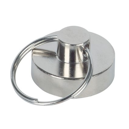 Fix-O-Moll sleutelhanger magneet neodymium zilver 20mm 2 stk