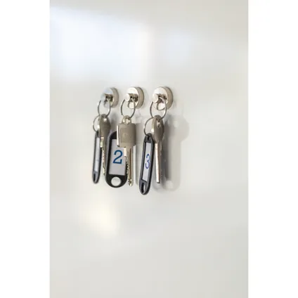 Aimant porte-clés Fix-O-Moll néodyme argenté 20mm 2 pièces 5