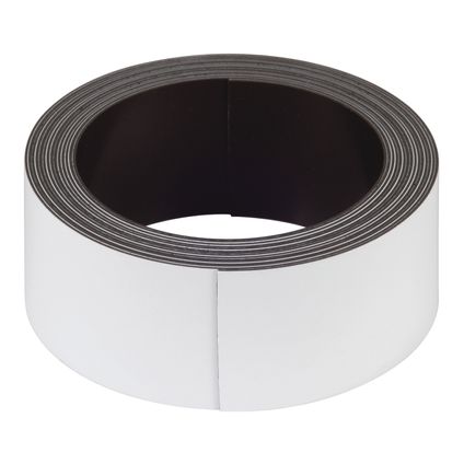 Bande magnétique Fix-O-Moll ferrite inscriptible blanc 2,5mx30mm