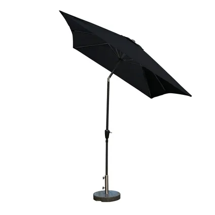 Kopu® Bilbao Set Parasol Rectangulaire 150x250 cm avec Housse - Noir 3