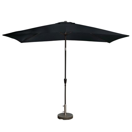 Kopu® Bilbao Parasol Rectangulaire 150x250 cm avec Bras Articulé - Noir