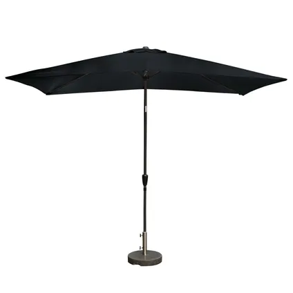 Parasol rectangulaire Kopu® Bilbao 150x250 cm avec Bras Articulé - Noir