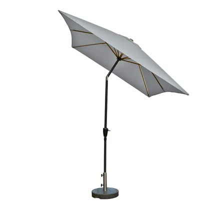 Kopu® Bilbao Parasol Rechthoekig 150x250 cm met Knikarm - Lichtgrijs 2