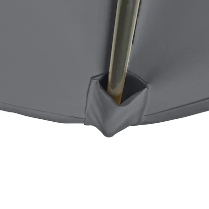 Kopu® Malaga Parasolset Vierkant 200x200 cm met Voet - Grijs 6