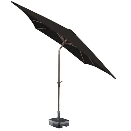 Kopu® Malaga Parasol carré 200x200 cm avec Bras Articulé - Noir 2