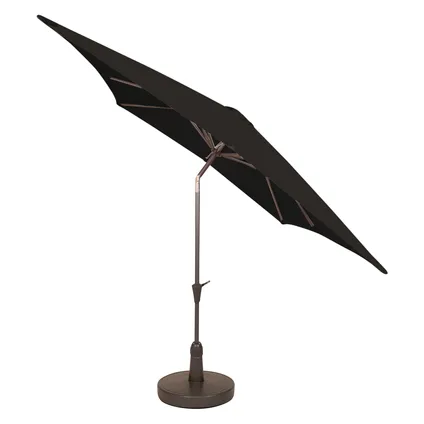 Kopu® Malaga Parasolset Vierkant 200x200 cm met Hoes en Voet - Zwart 3