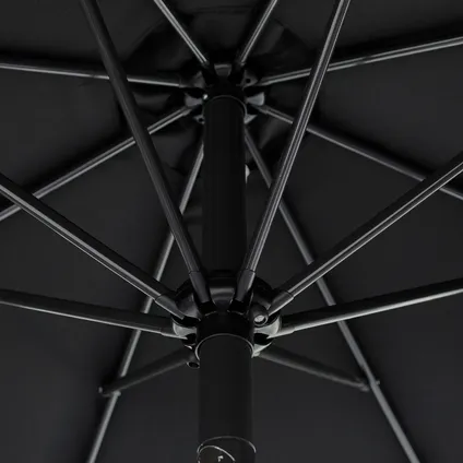 Kopu® Malaga Set Parasol Carré 200x200 cm avec Housse et Base - Noir 5