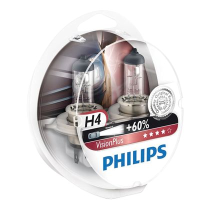Philips 12342VPS2 H4 VisionPlus 55W 12V showbox
