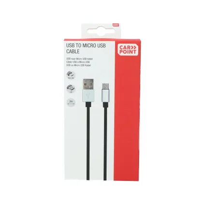 Carpoint USB>Micro USB kabel 2 Meter 6