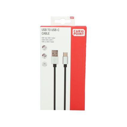 Carpoint USB>USB-C kabel 2 Meter