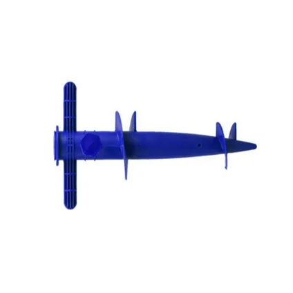 Parasolharing - blauw - kunststof - D22-32 mm x H31 cm 2