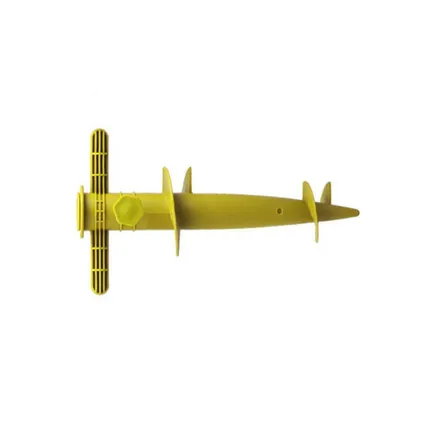 Parasolharing - geel - kunststof - D22-32 mm x H31 cm 2