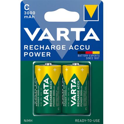 Pile rechargeable Varta Recharge Accu Power C 3000 mAh 2 pièces