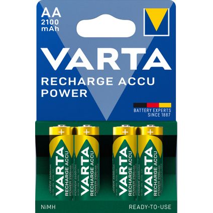 Varta oplaadbare batterij Recharge Accu Power AA 2100 mAh 4st
