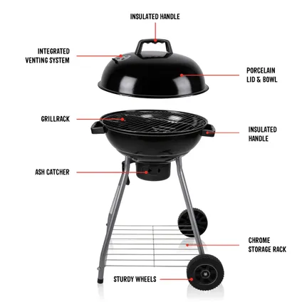 BBQ Collection Barbecue Ø 45 cm Houtskool 4