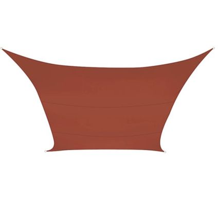 Perel Voile d'ombrage, hydrofuge, 3, 3.6 m x 3.6 m, Carré, Rouge