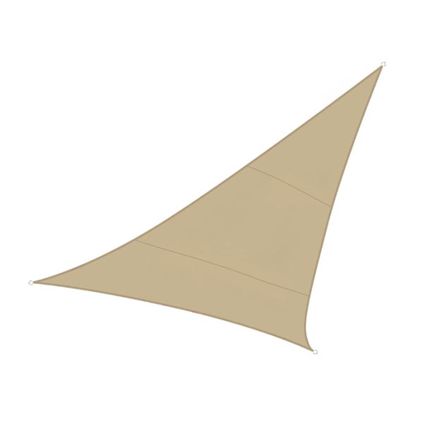 Perel Schaduwdoek, waterdoorlatend, luchtdoorlatend, 5 m x 5 m, Driehoek, Geel