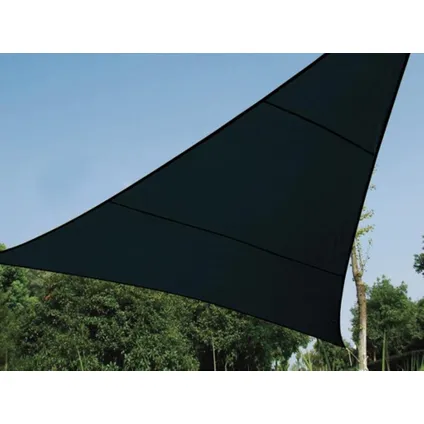 Perel Schaduwdoek, waterdoorlatend, luchtdoorlatend, 5 m x 5 m, Driehoek, Zwart 2