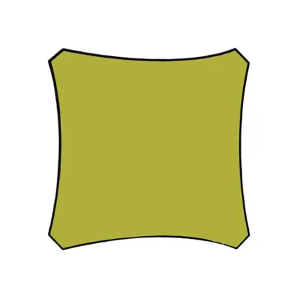 Perel Schaduwdoek, waterafstotend, 3.6 x 3.6 m, 3.6 m x 3.6 m, Vierkant, Groen 3