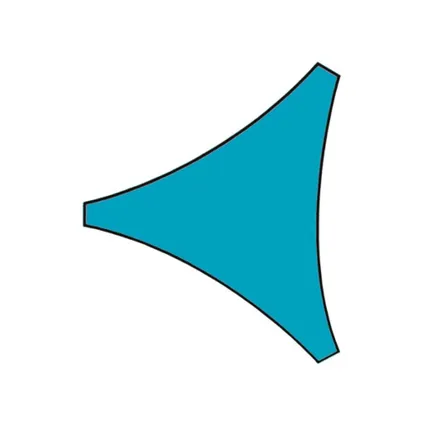 Perel Schaduwdoek, waterafstotend, 5 x 5 x 5 m, 5 m x 5 m, Driehoek, Blauw 5