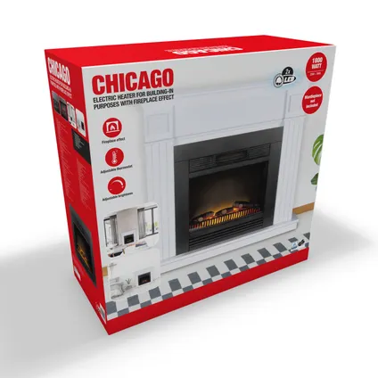 Classic Fire Elektrische Sfeerhaard Chicago 1800W 3