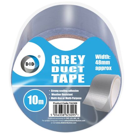DID - duct tape - reparatietape - grijs - 10 meter x 48 mm