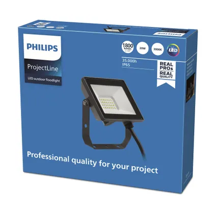 Philips straler ProjectLine zwart 20W 4