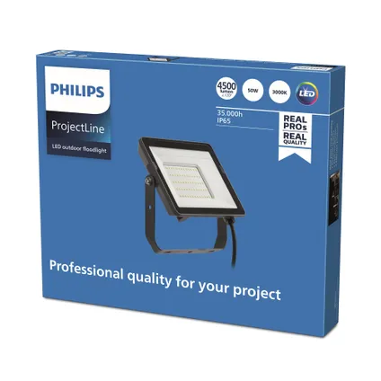 Philips straler ProjectLine zwart 50W 5
