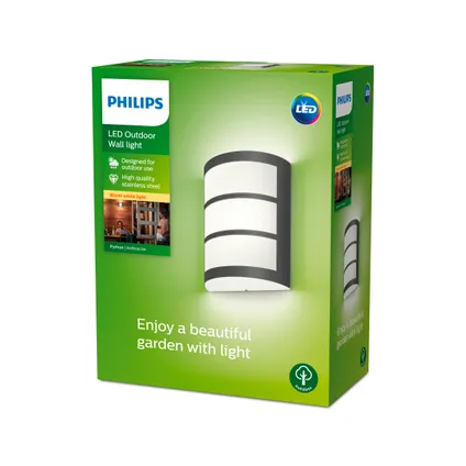 Philips wandlamp Python antraciet 3,8W 2