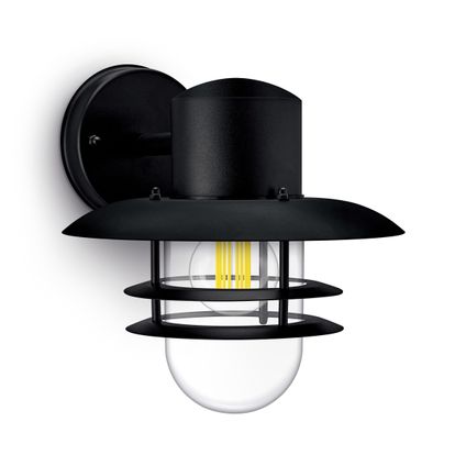 Philips wandlamp Inyma zwart E27